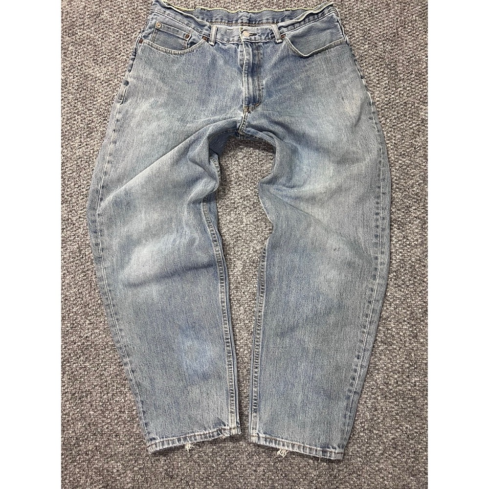 Levi's Men's 560 Light Blue Straight Denim Jeans Relaxed Distressed Cotton 34x28